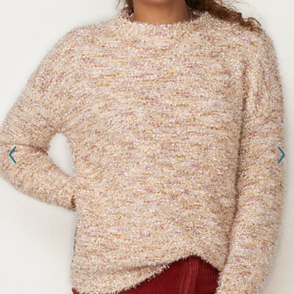 LC Lauren Conrad Popo striped crew neck sweater - Picture 1 of 5